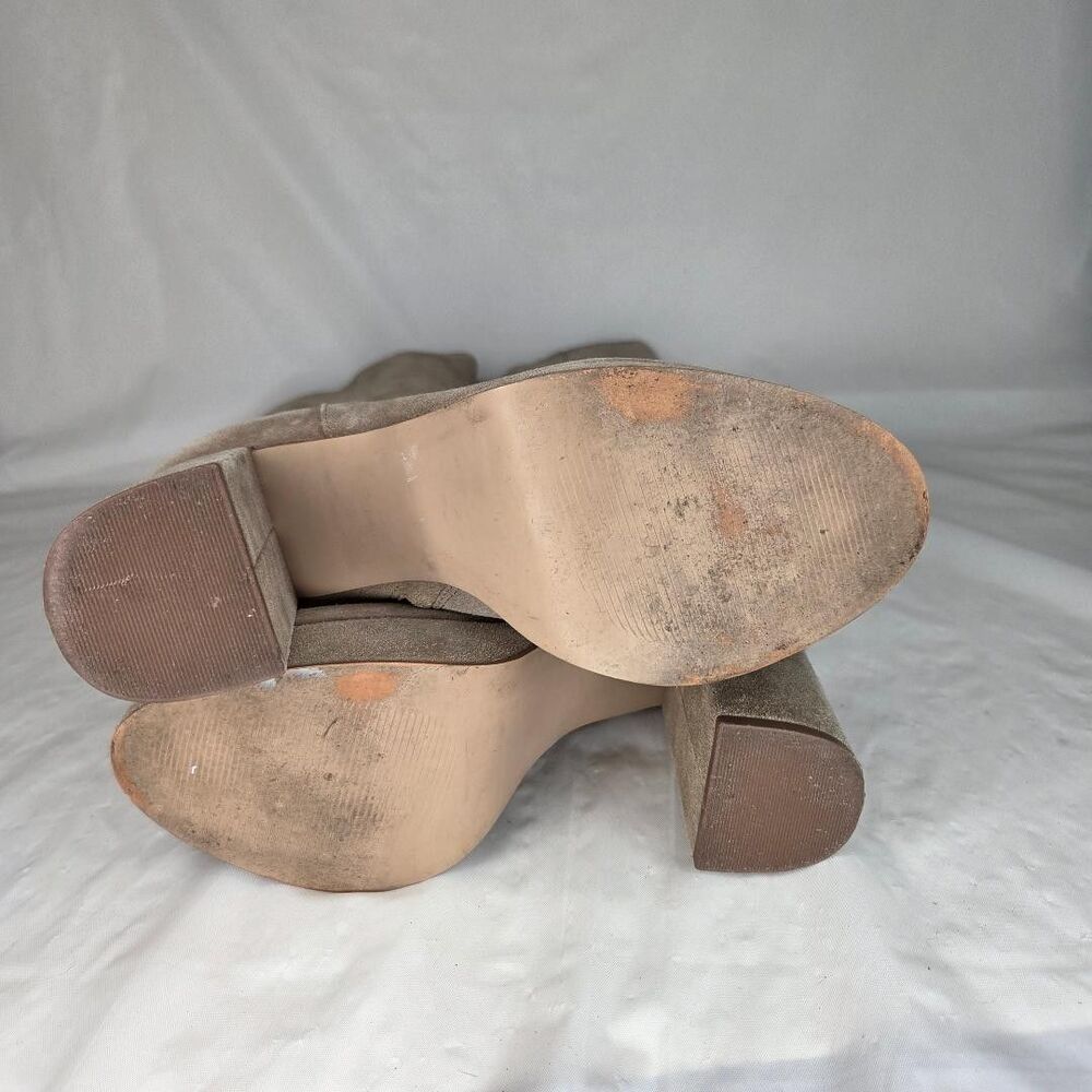 Steve Madden Taupe Suede Block Heeled Frankie Azura Boots Women's 9M - Picture 9 of 9